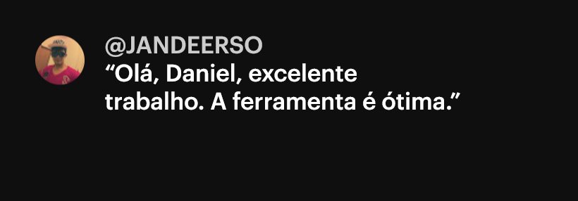 Depoimento de @JANDEERSO